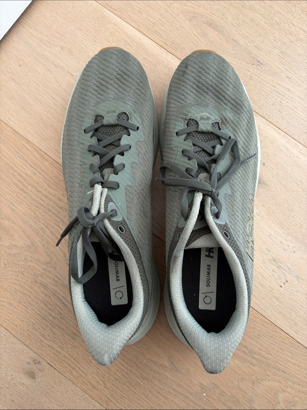 Hoka Men's Olive/Gray Lightweight Running Sneakers - Picture 3 of 3